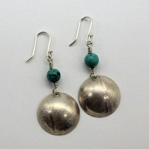 "Turquoise Mooch" Dome Earrings, Piece 4: "We Need Nature" Collection.