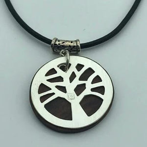 "Tree of Life", Pendant in Wood and Silver