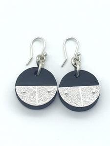 "Balance" Ebony & Silver-Dangle Earrings, Piece 10: "We Need Nature" Collection.